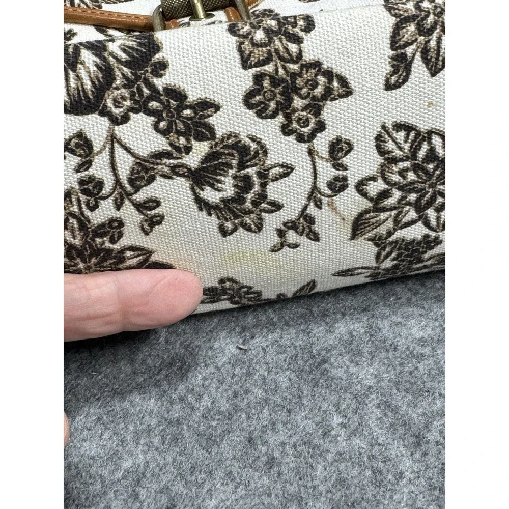 Eddie Bauer‎ Drawstring Bag Canvas Leather Vintage